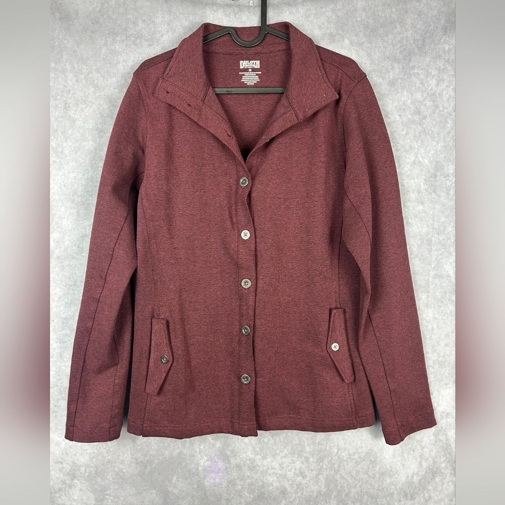 Duluth Trading Co. Button Down Shirt Jacket In Maroon Sz‎ M